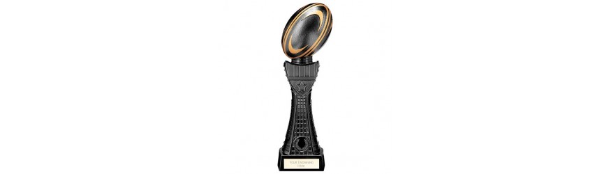 BLACK VIPER TOWER RUGBY AWARD - 3 SIZES - 26CM TO 32.5CM